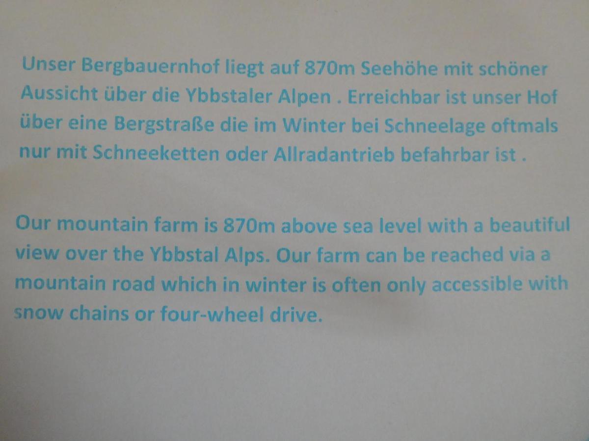 Urlaub Am Bauernhof Blamauer Koehr Göstling an der Ybbs Exterior foto